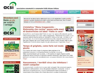Screenshot sito: ACSI