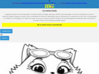 Screenshot sito: Coloring Pages Zen